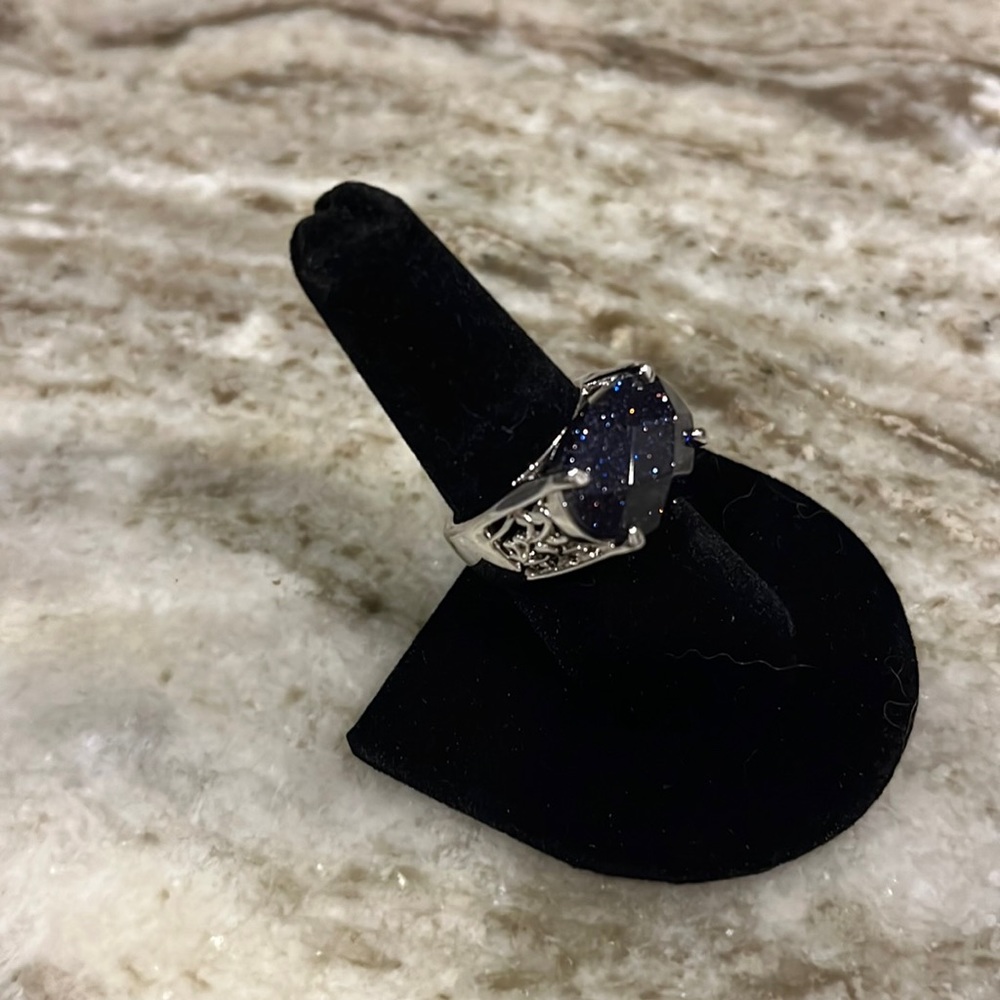 Mid night blue with sparkle, Lia Sofia ring size 9